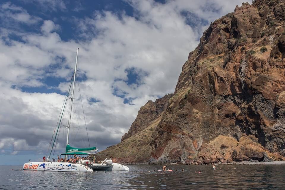 Sunset On Catamaran On The Madeira Island