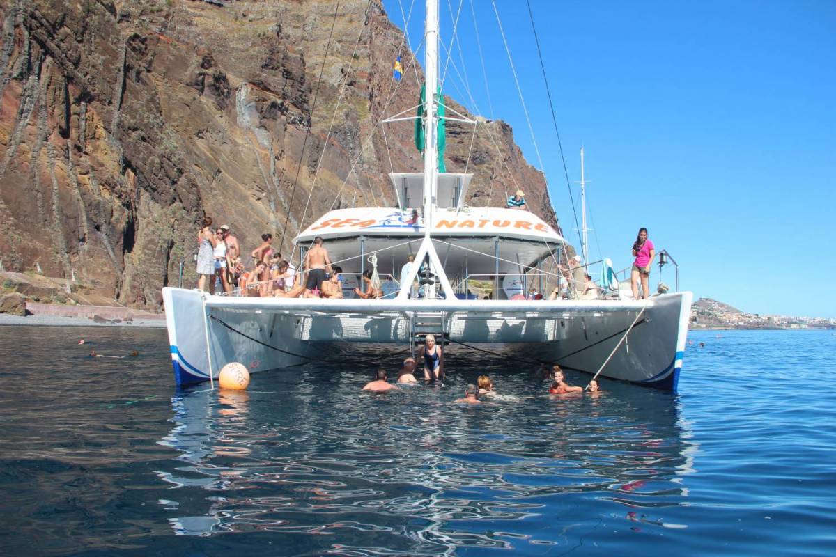 Sunset On Catamaran On The Madeira Island