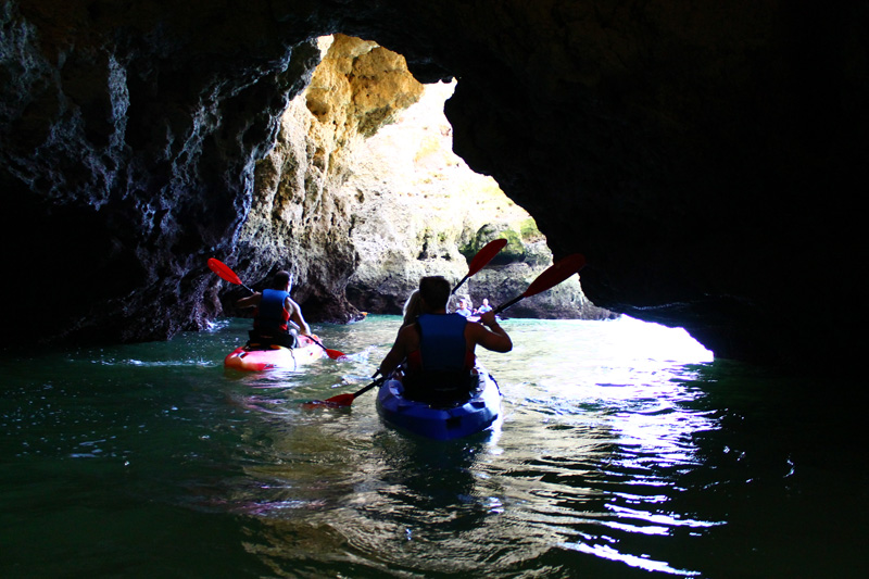Kayaking inside caves Lagos