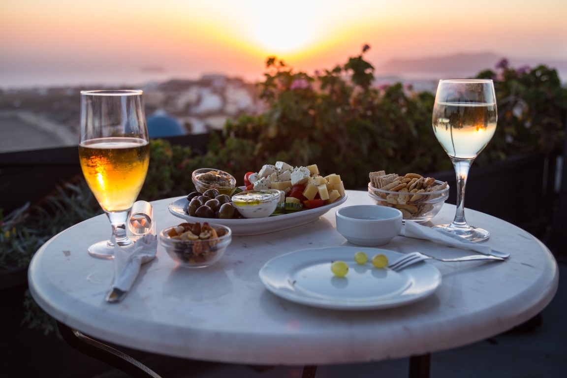 santorini wine adventure sunset tour