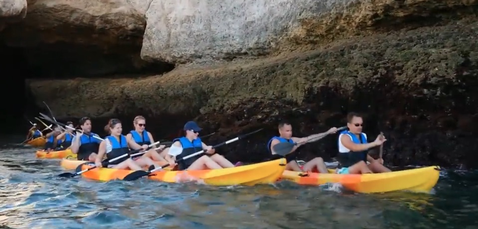 Caves Of Benagil In Kayak
