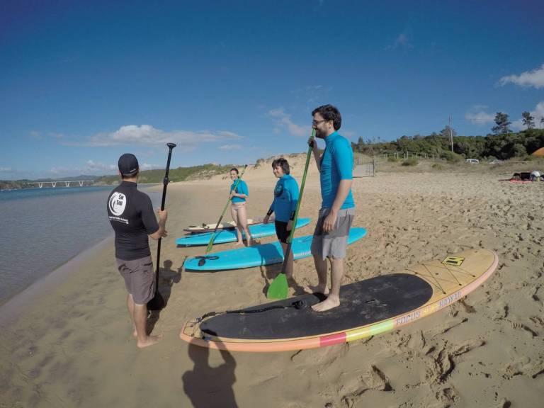 Stand Up Paddle Tour Auf Dem Fluss Mira Vila Nova De Milfontes