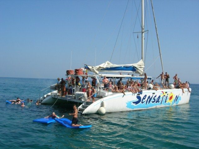 party on catamaran