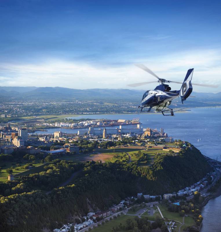 Quebec - The City And The River By Sky