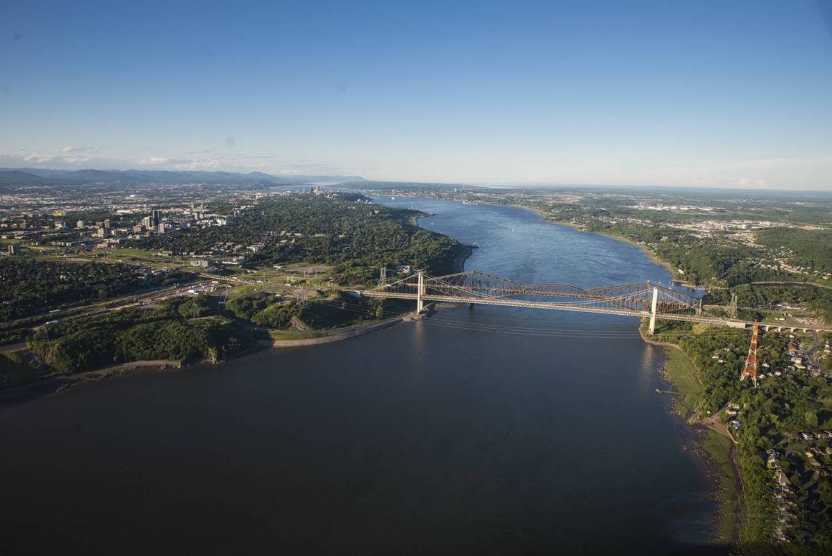 Quebec - The City And The River By Sky