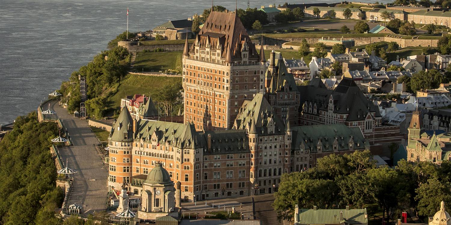 Quebec - The City And The River By Sky