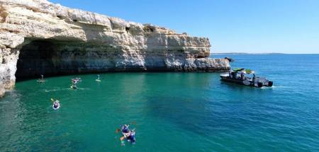 From Albufeira: Kayak & Sup Guided Tour To Area Of Benagil Caves