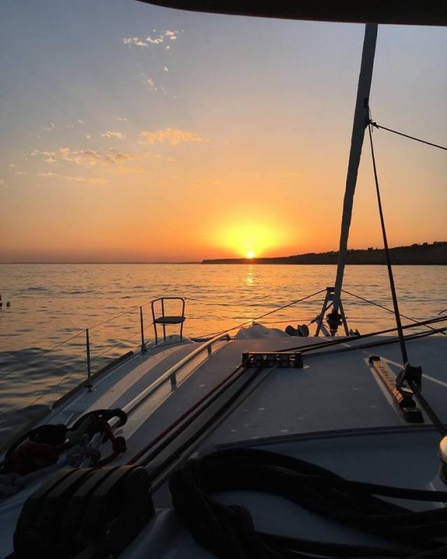 From Faro: Private Sunset Tour On Sailing Catamaran In Ria Formosa