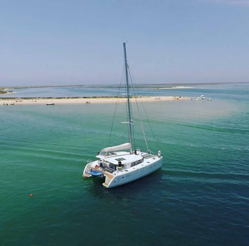 From Faro: Private Sunset Tour On Sailing Catamaran In Ria Formosa