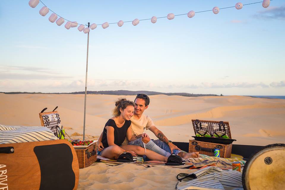Picnic At The Sunset & Sandboarding In The Dunes Of Port Stephens