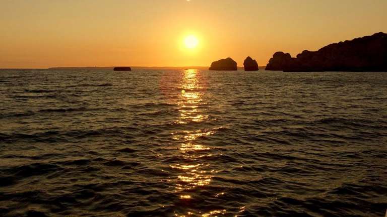 De Portime Coucher De Soleil En Kayak Sur La Côte De Lalgarve