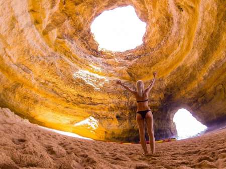 Costa Del Algarve: Tour Privado En Kayak Y Catamarán A La Cueva De Benagil